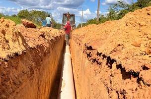 A extensão da nova adutora de água bruta é de 3.890 metros. (Foto: Divulgação)