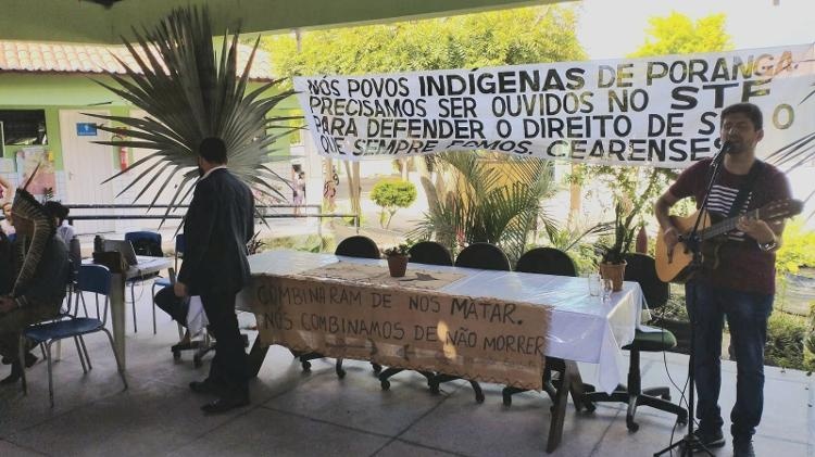 Audiência em Poranga, Ceará, organizada pelos povos Tabajara