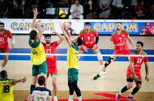 Brasil x Irã na Ligas das Nações (Foto: Reprodução/volleyballworld)
