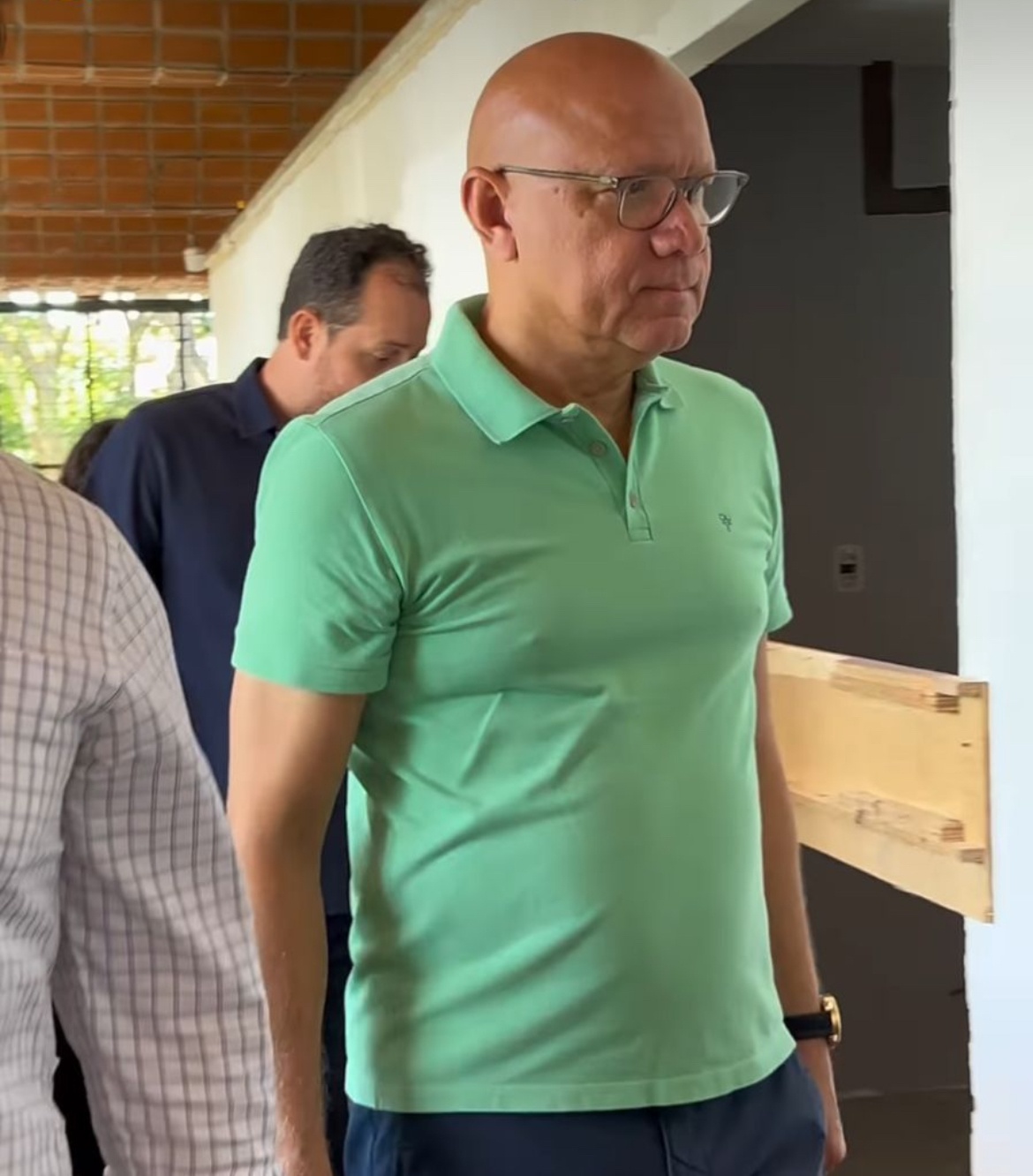 Franze vistoriando as obras na Assembleia Legislativa