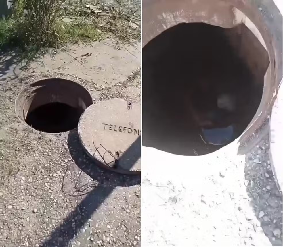 Idoso cai em bueiro e fica ferido na avenida Miguel Rosa