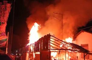 Incêndio em Campo Maior (Foto: CBM-PI)