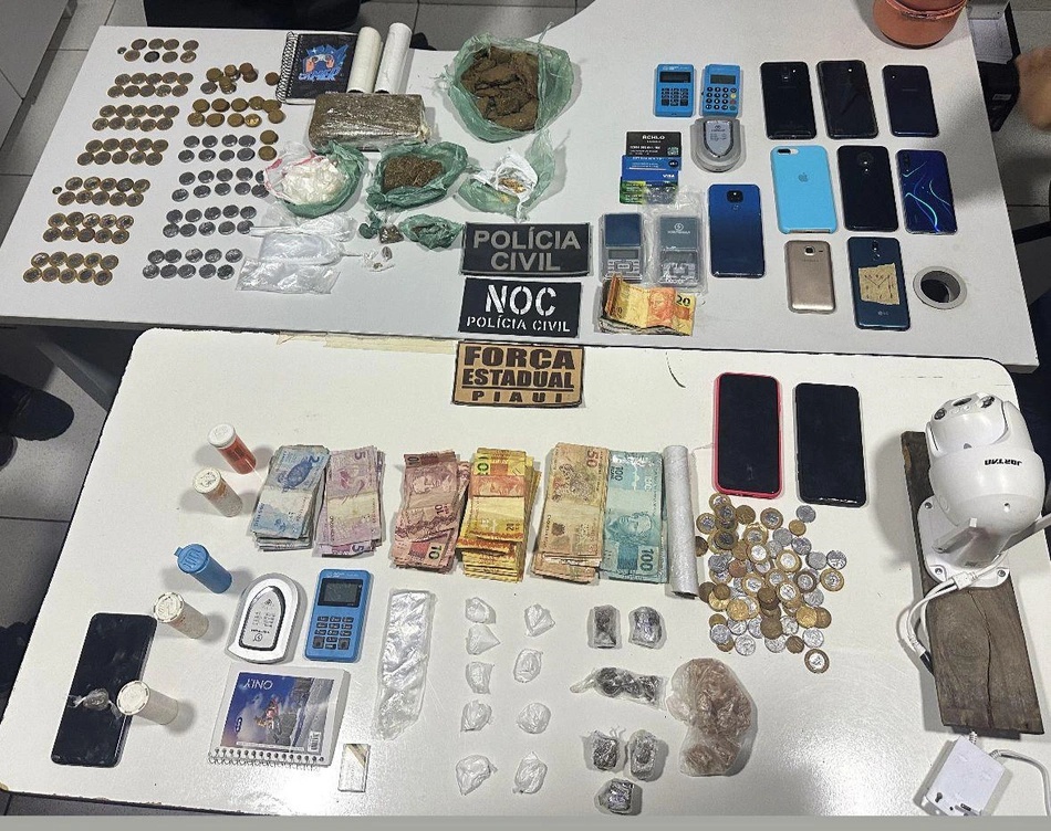 Material apreendido durante a operação