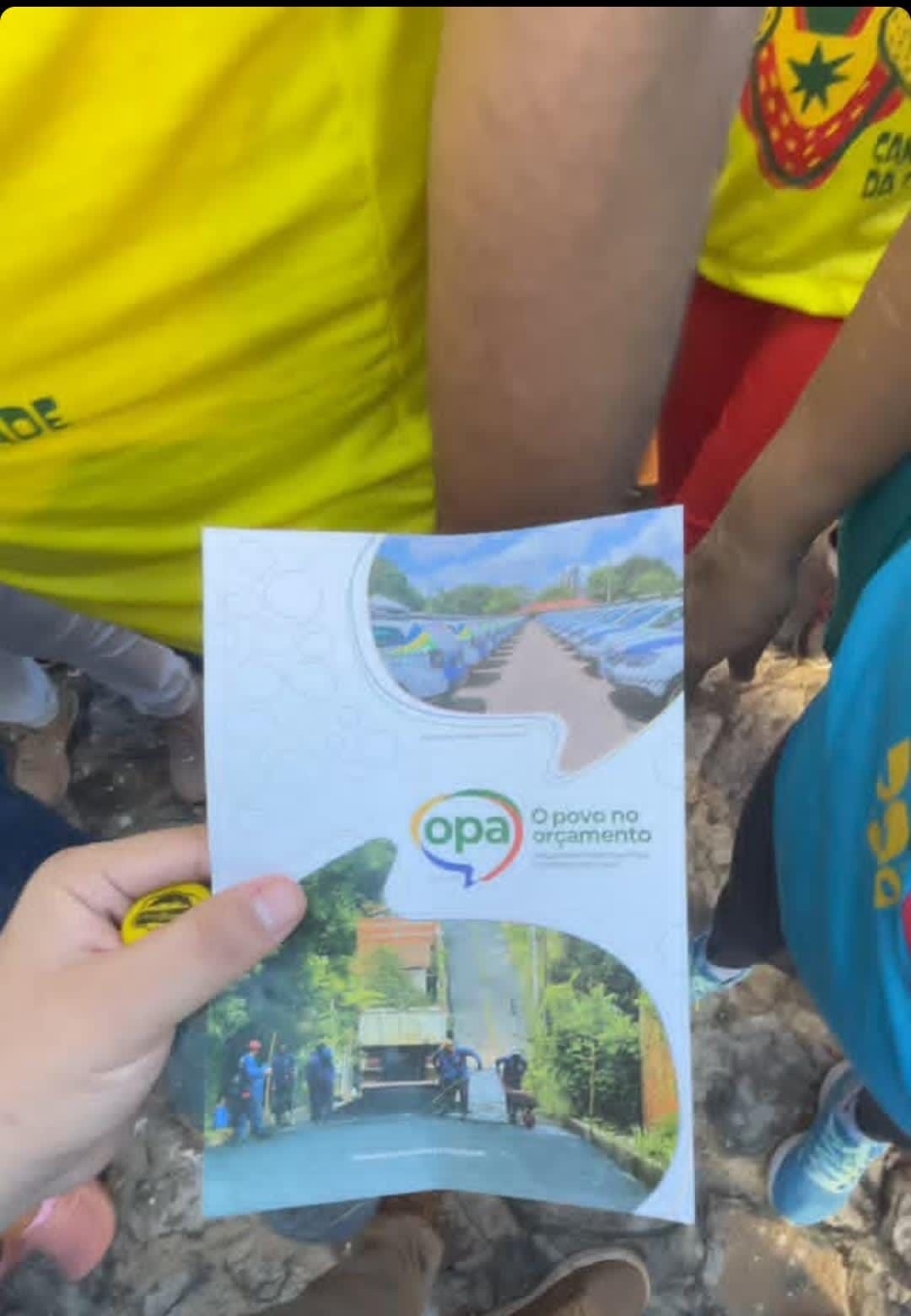 Panfletos do Opa, mostrando “obras” foram distribuídos na campanha da fraternidade