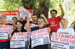 Professores municipais dão continuidade a greve mesmo após decisão da justiça (Foto: Ascom/Sindserm)