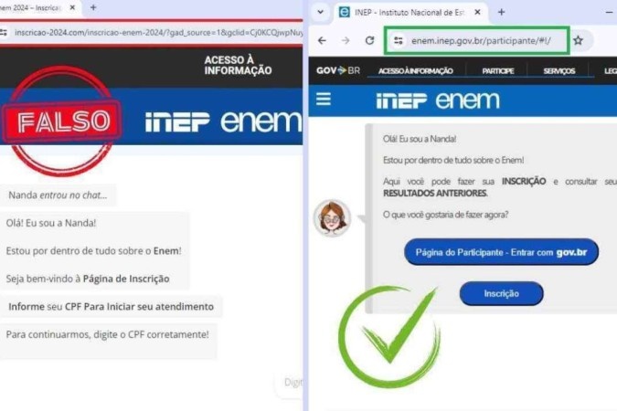 Sites falsos
