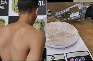 Traficante é preso durante operação da Polícia Militar em Nazária (Foto: Reprodução)