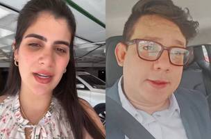 Vereadora Thanandra e jornalista Erlan Bastos (Foto: Reprodução/Redes Sociais)