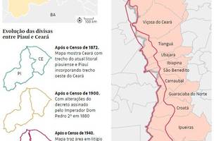 Área litigiosa (Foto: IBGE)