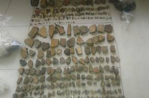 Artefatos de cerâmica localizados em Sítio Arqueólogico nas dependências da UFPI. (Foto: Reprodução/UFPI)
