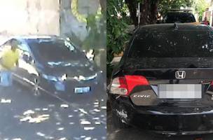 Condutor abandona veículo próximo ao Hospital do Mocambinho; identidade dos envolvidos não foi revelada. (Foto: Reprodução)