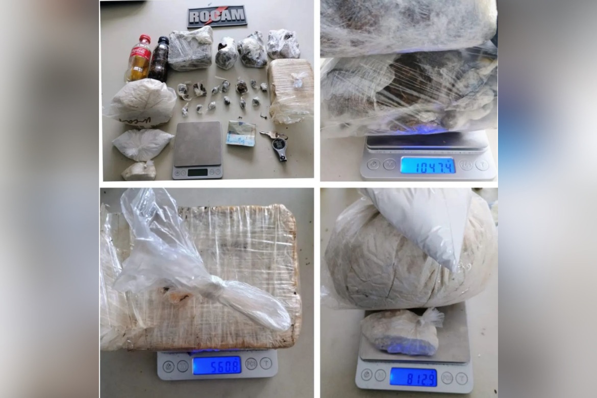 Drogas apreendidas somam mais de 2kg