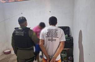 Homem é preso suspeito de tentar matar a facadas ex-companheira em Buriti dos Lopes (Foto: Polícia Militar)