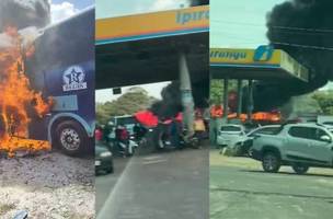Incidente ocorreu na tarde desta sexta-feira (26); Corpo de Bombeiros foi acionado para controlar as chamas. (Foto: Reprodução)