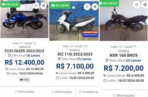 Leilão contém veículos conservados e materiais para sucata (Foto: Reprodução)