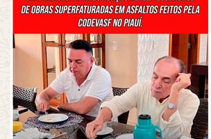 Na foto com o primo candidato, Marcelo Castro no café que o G1 diz ser indigesto. (Foto: Reprodução)