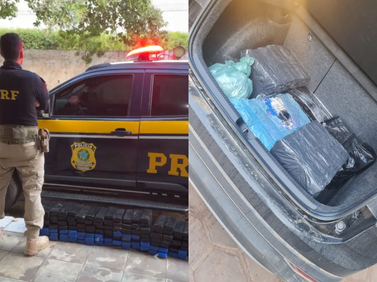 PRF prende homem e apreende 137 tabletes de maconha na BR-135, em Bom Jesus