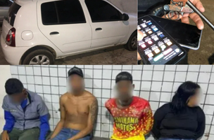 Quadrilha armada é presa após realizar série de assaltos com motorista refém; vítima saiu ilesa. (Foto: Reprodução)
