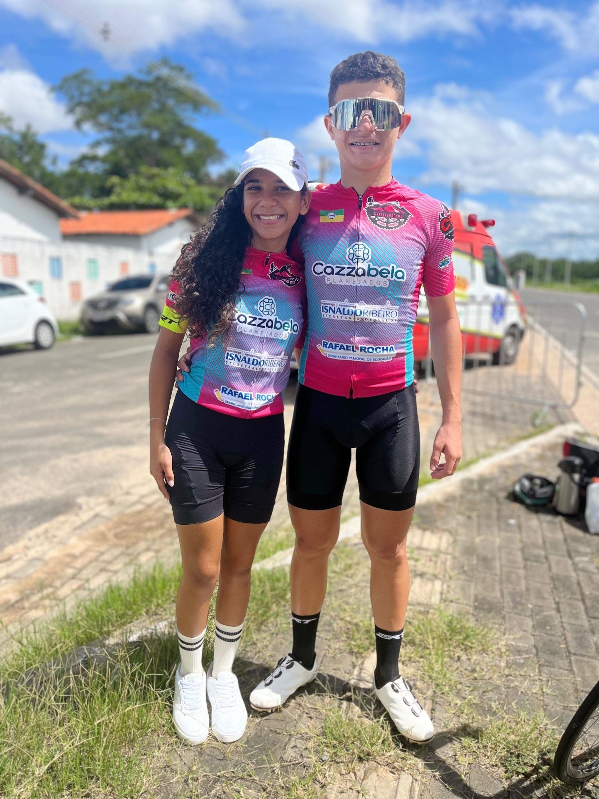 Sofia e João Gabriel - atletas juvenis da seleção