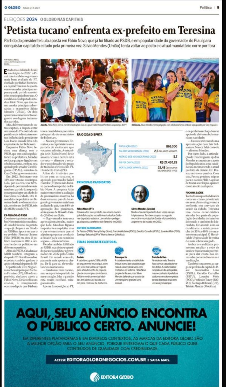 A matéria que chama Fábio Novo de tucano… para atrair votos dos bolsonaristas ele se auto apelida de fabionario…