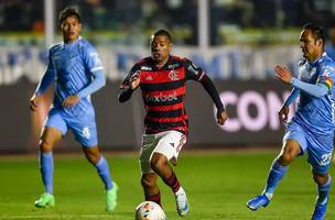Bolívar venceu por 1 a 0, mas vantagem de gols garantiu a vaga do Flamengo nas quartas de final (Foto: Marcelo Cortes/CRF)