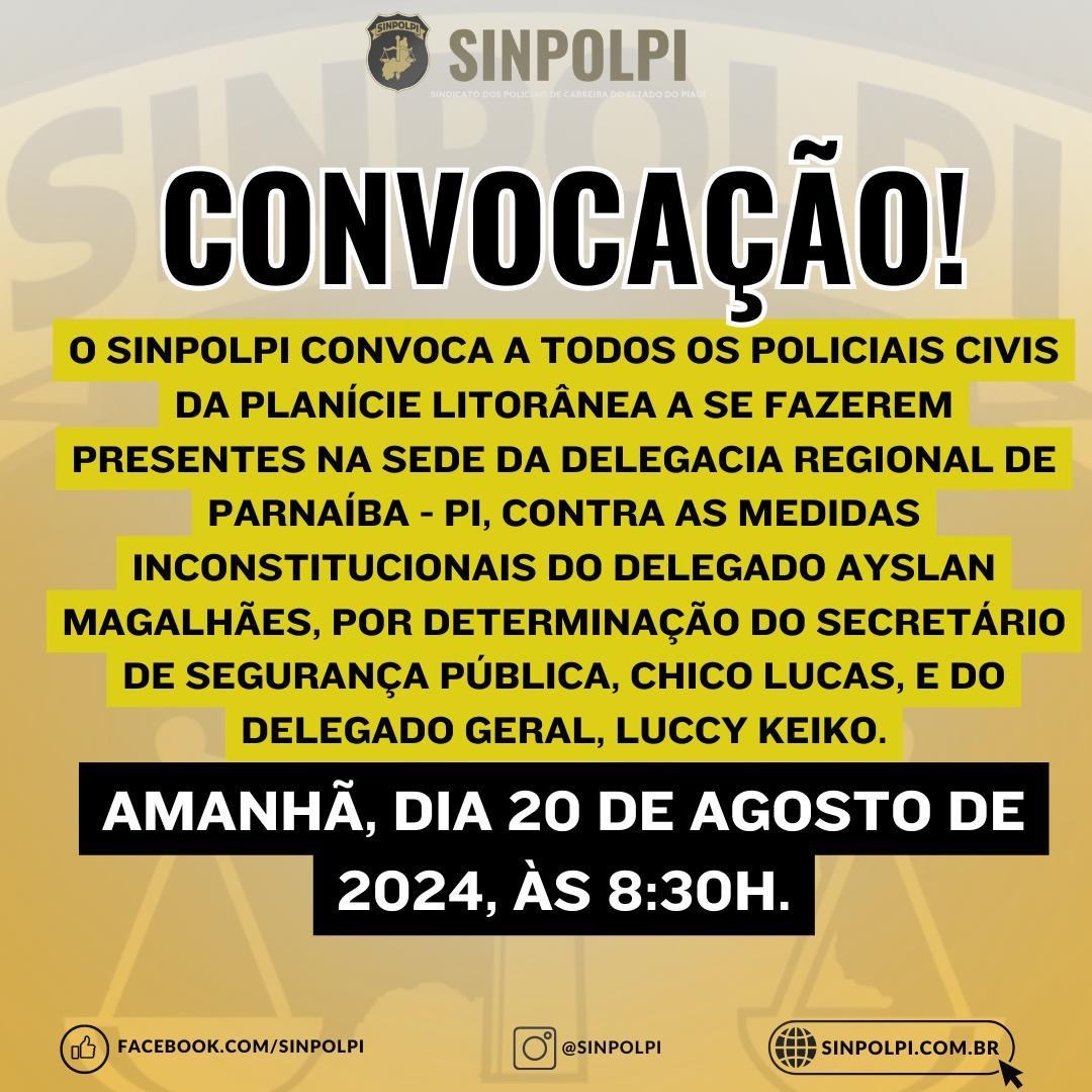 Convocação para protesto