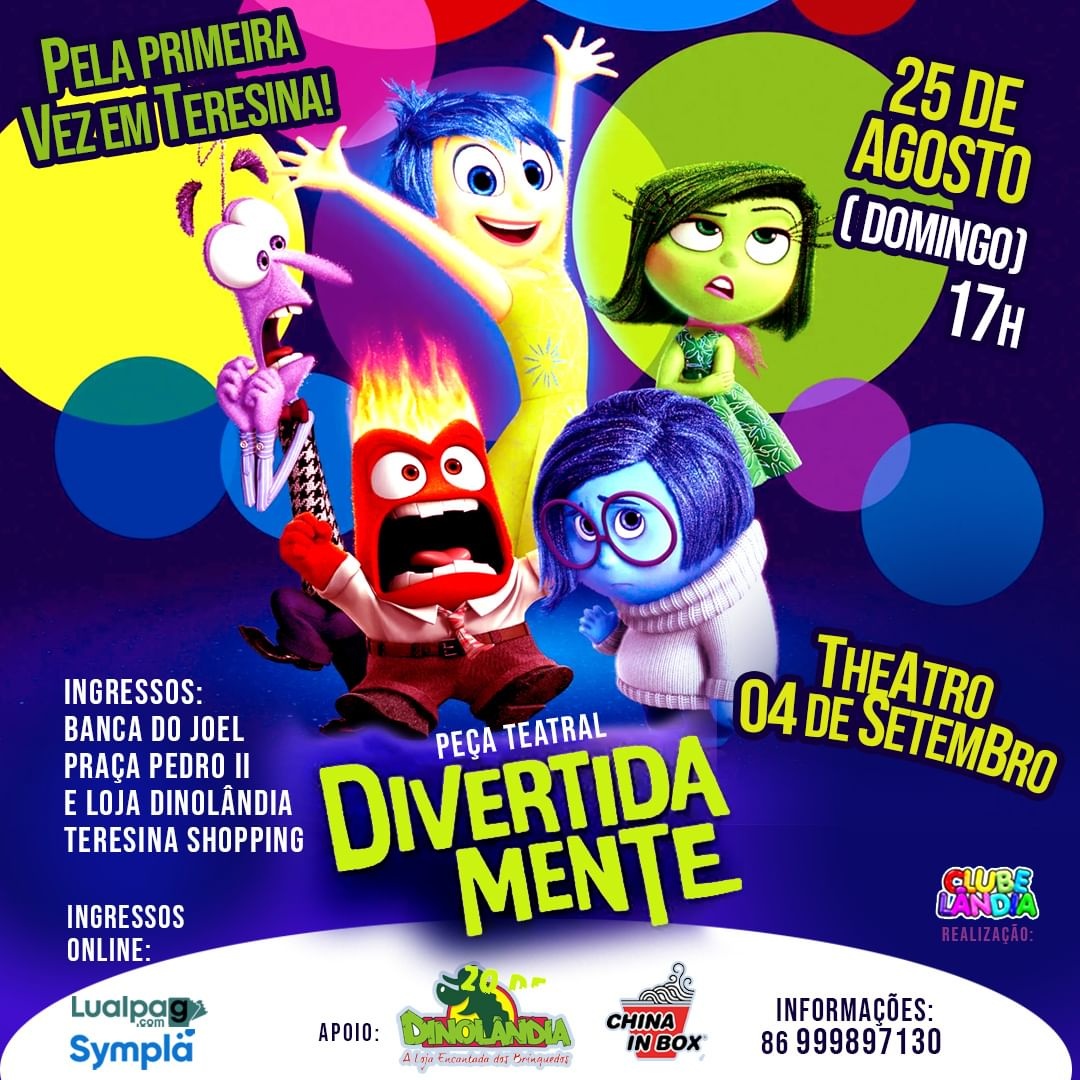 "Divertida Mente" chega a Teresina com peça teatral interativa