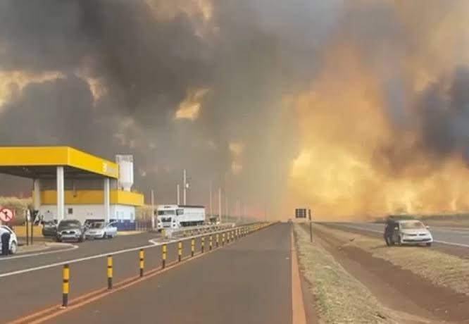 Fogo no interior de São Paulo