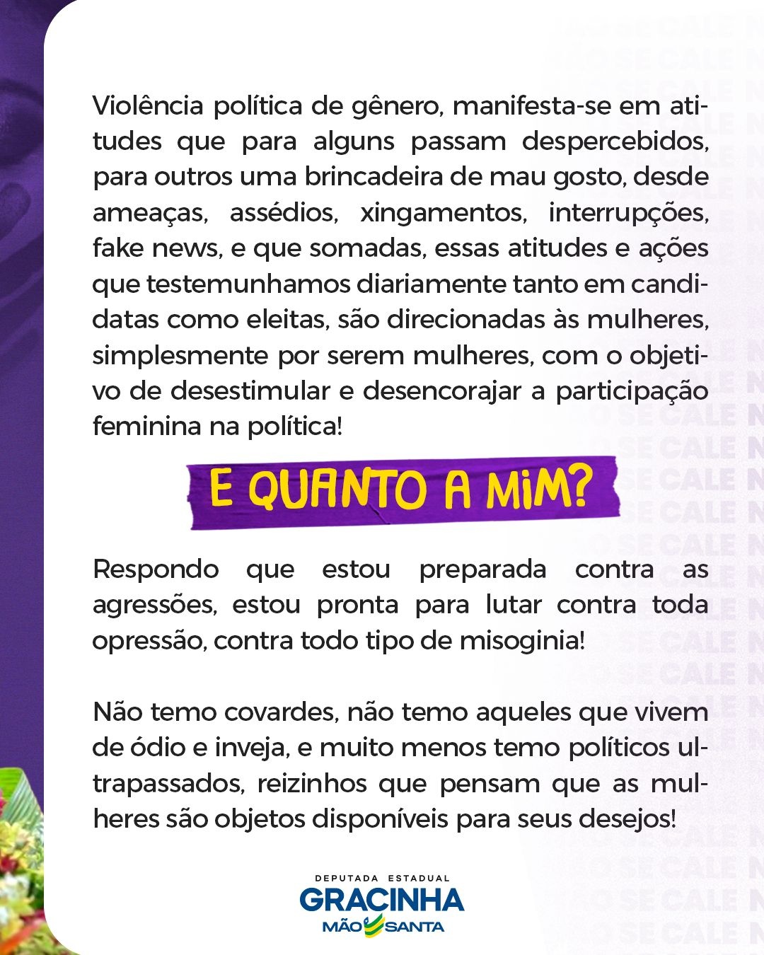 Gracinha Mão Santa.