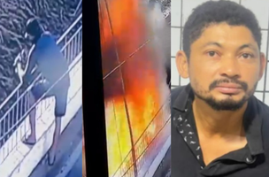 Homem que ateou fogo em barracas (Foto: Reprodução)