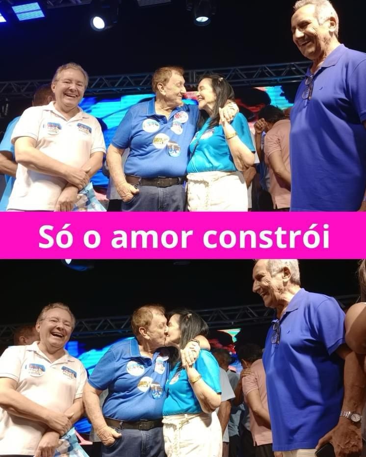 Mão Santa no “só love” com Adalgisa na convenção.