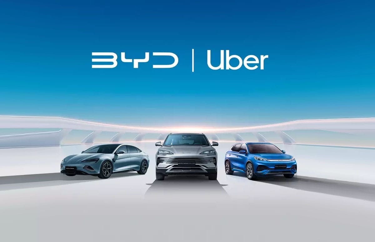 Parceria da BYD e Uber