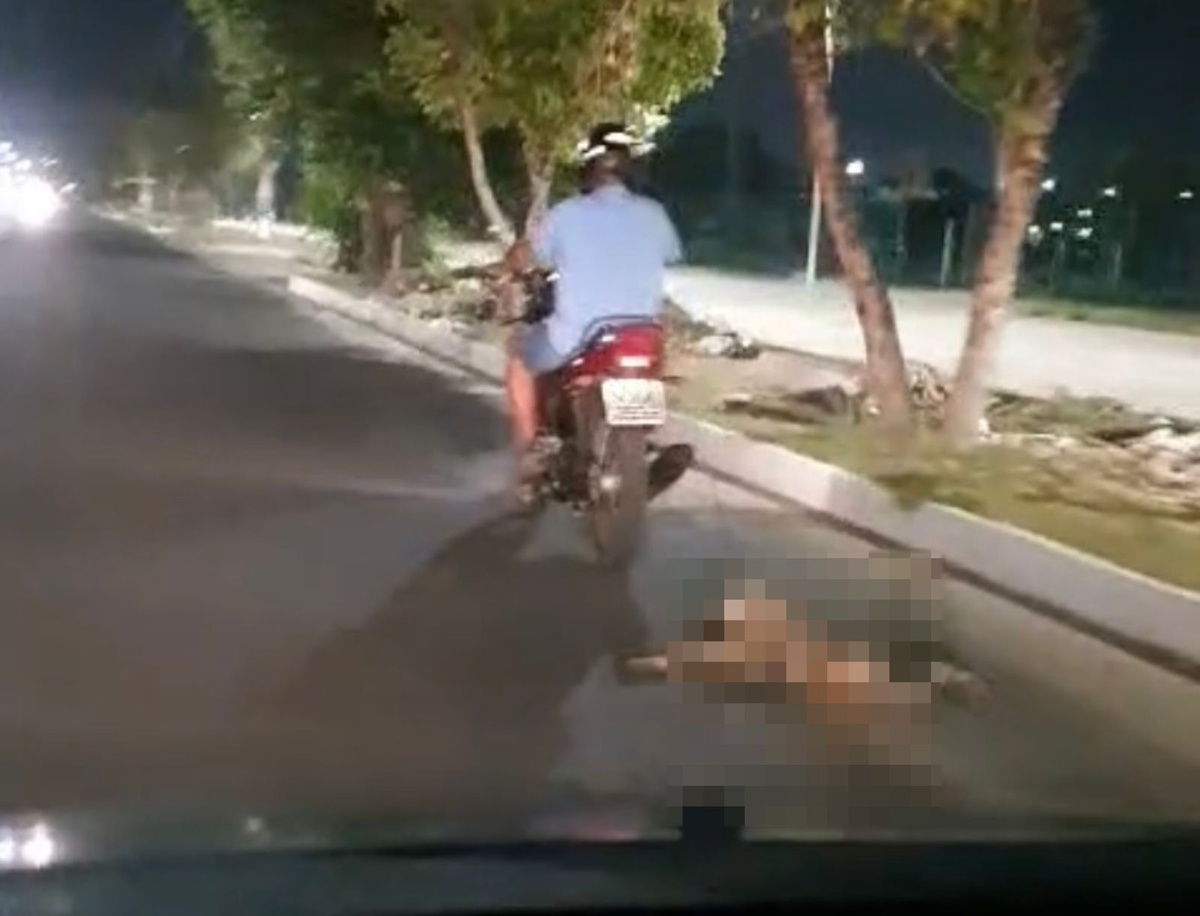 Vídeo: homem arrasta cachorro no asfalto amarrado em motocicleta em Teresina