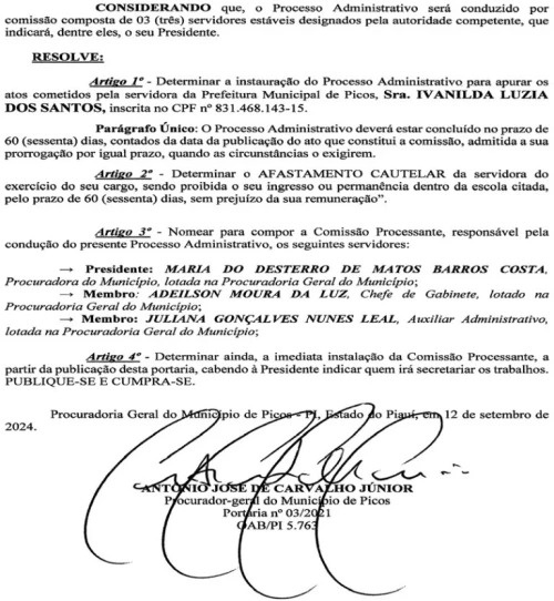 A decisão foi publicada no Diário Oficial