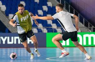 Brasil enfrenta Marrocos pelas quartas de final da Copa do Mundo de Futsal neste domingo. (Foto: Reprodução/Leto Ribas/CBF)