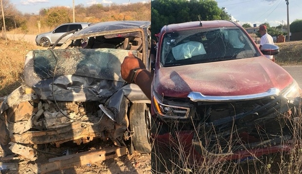 Candidato à Prefeitura de Canindé sofre acidente de carro junto com a esposa