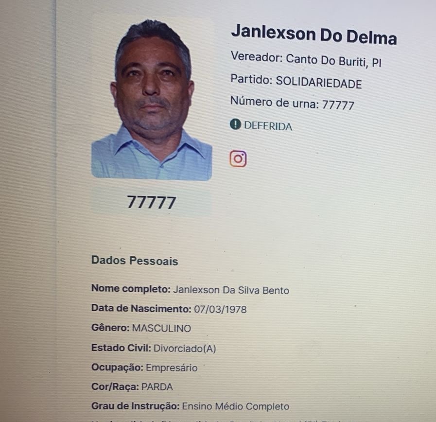 Candidato em Canto do Buriti, Janlexson está sendo procurado para pagar aluguel que deixou de pagar em Teresina