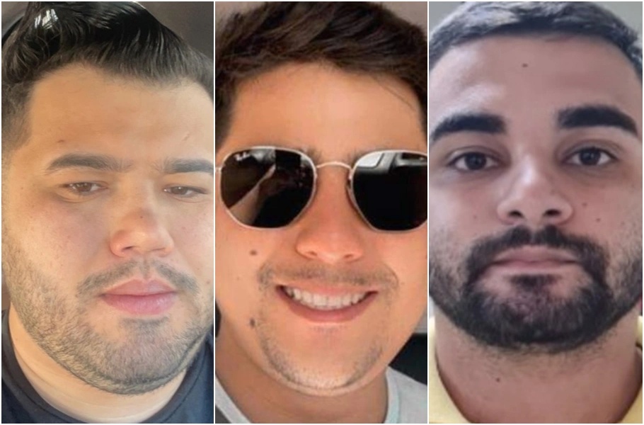 Da esquerda à direita: Thalyson Santiago, Gabriel Seabra e Wallace Fernandes
