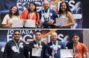 Estudantes de piauienses ganham ouro e prata na 54ª Jornada de Foguetes no RJ (Foto: Reprodução/Ascom Seduc)