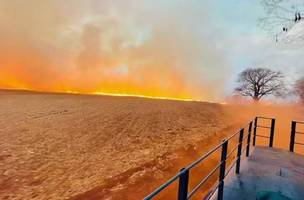 Foco de incêndio na zona rural de Morro Agudo (SP). Imagem de arquivo• Prefeitura de Morro Agudo (Foto: • Prefeitura de Morro Agudo)