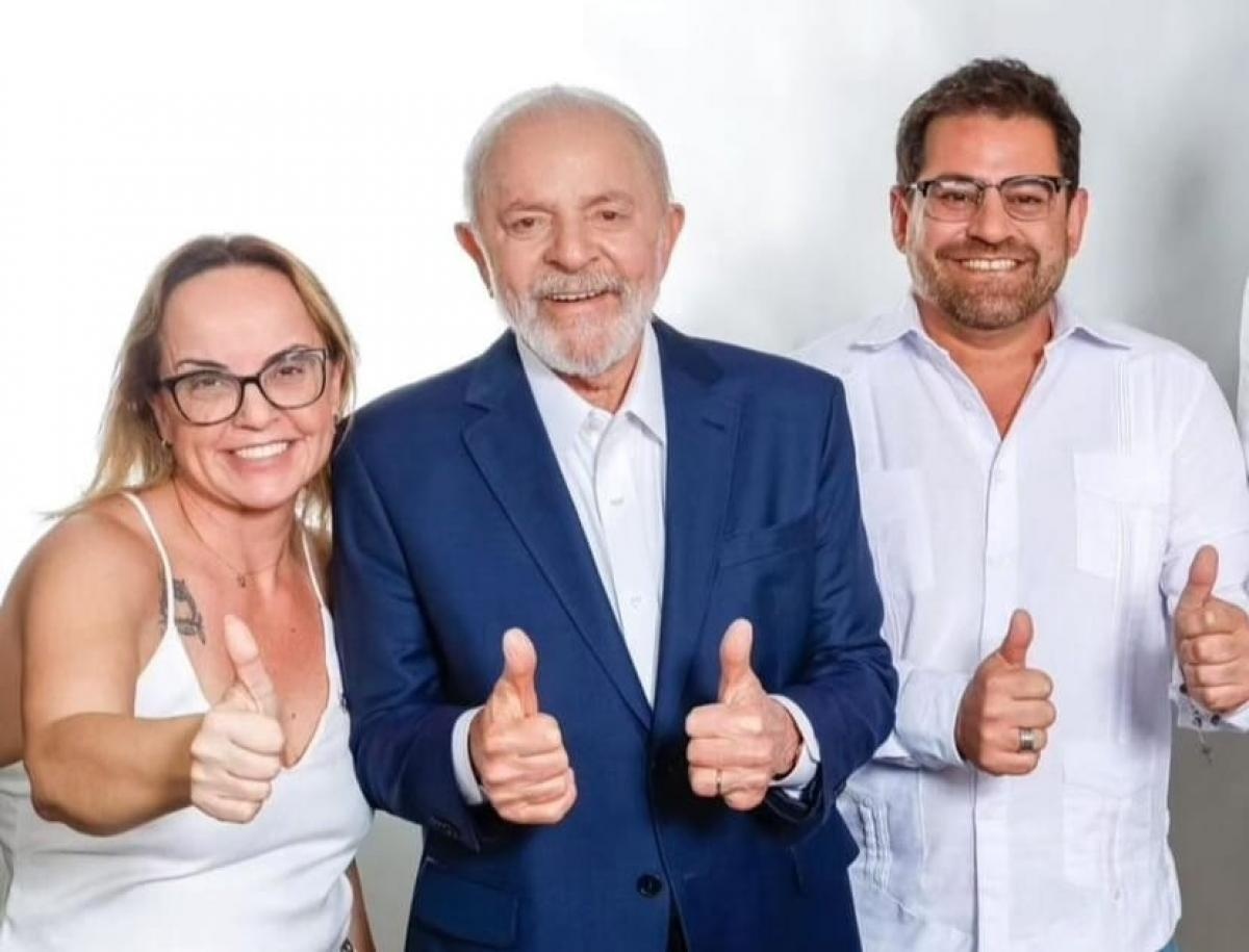 Lula junto com a filha e o genro