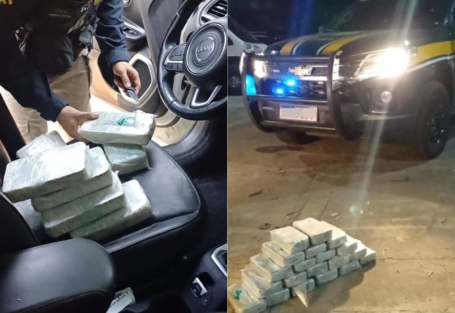Material ilícito foi encontrado com a auxílio de cães farejadores