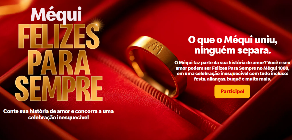 McDonald’s celebra histórias de amor em concurso com cerimônia especial no Méqui 1000.