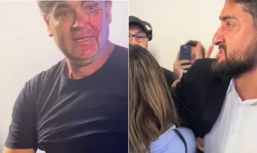 O marqueteiro de Nunes Duda Lima foi agredido por um assessor de Marçal após a expulsão do ex-coach de debate