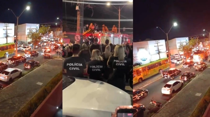 Policiais do Piauí fazem cortejo em homenagem a policial morto em operação no MA