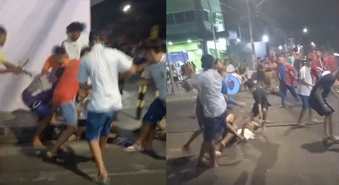 Vídeo: desfile de 7 de setembro acaba em briga entre jovens no bairro Dirceu