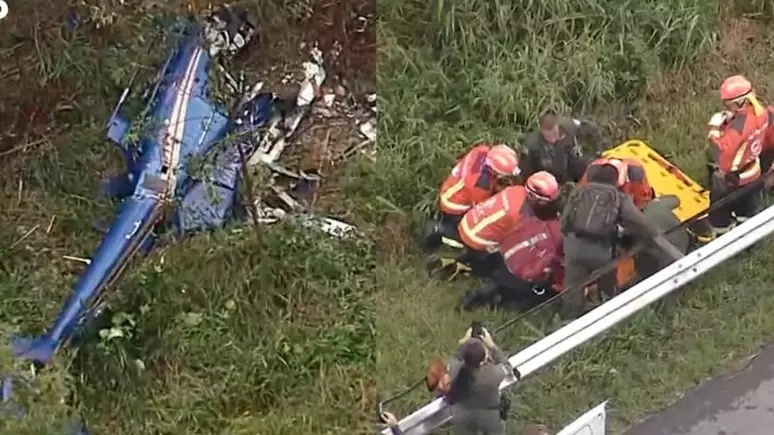 Casal morre em queda de helicóptero na grande São Paulo