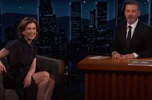 Fernanda Torres participou do ‘Jimmy Kimmel Live!’ (Foto: Reprodução / ‘Jimmy Kimmel Live!’)