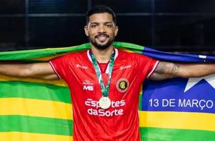 Jogador Janff Carlos sofreu AVC em Parnaguá, no Sul do Piauí (Foto: Reprodução/Redes Sociais)