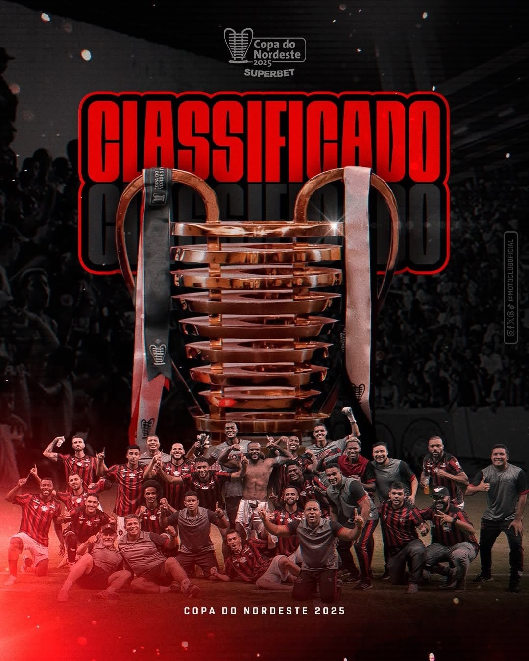 Moto Club-MA se classificou para a fase de grupos da Copa do Nordeste.